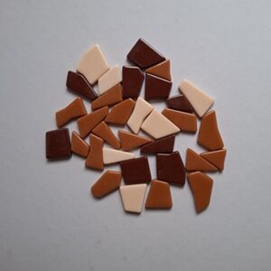 Mozaika szklana 1x1 cm Fantazja 100 g miks nieregularny brązowy
